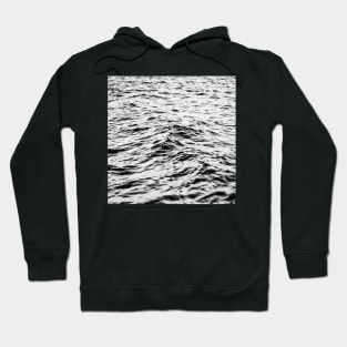 black and white waves Hoodie